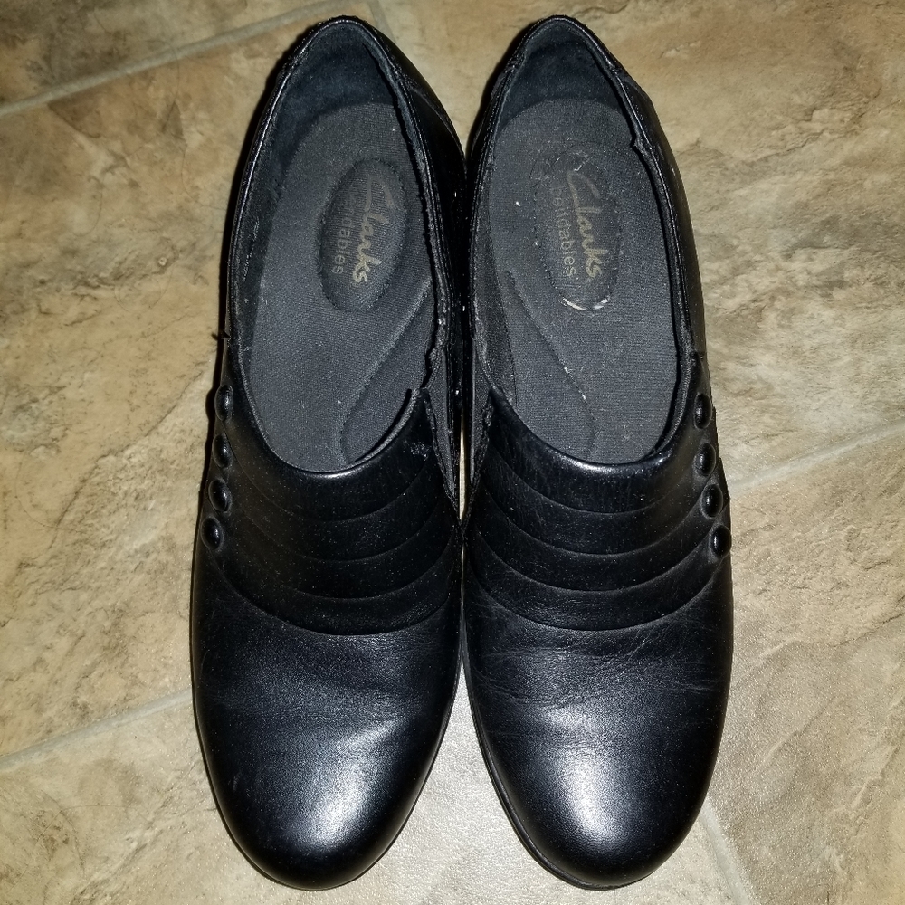 Clarks Black Leather Shoes